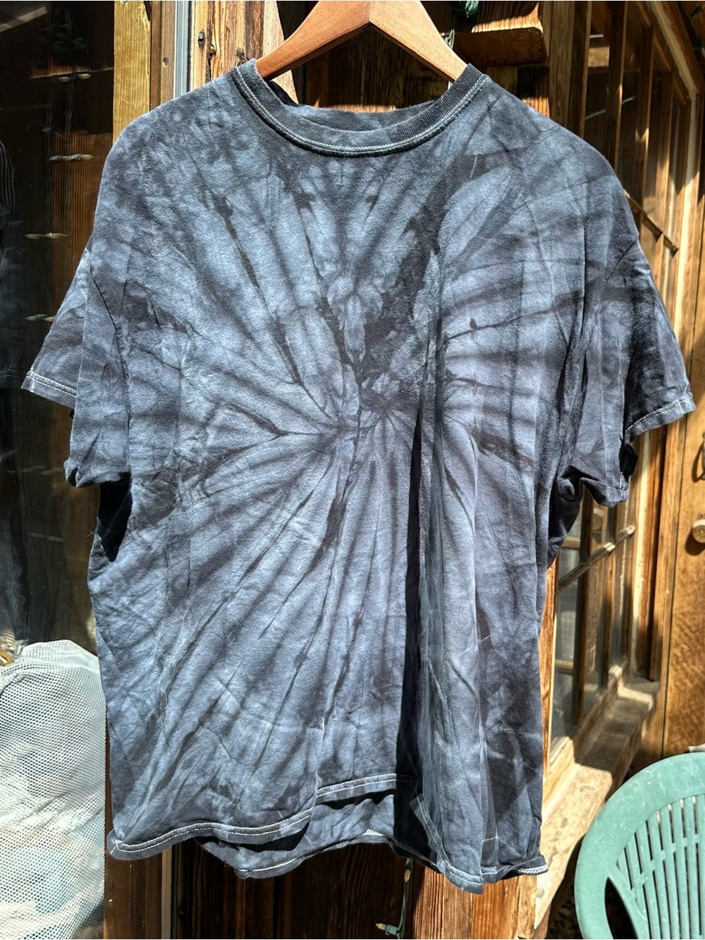 Dusty Dark Blue Tie Dye T-Shirt Oversized